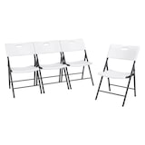 thumbnail of Chaise pliante empilable - blanche - LIFETIME - par 4