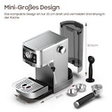 thumbnail of Barista Siebträgermaschine 20 Bar – Kaffeemaschine mit Manometer, Edelstahl-Design, schnellem Aufheizsystem & Profi Milchaufschäumer für Zuhause