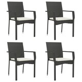 thumbnail of vidaXL 5-tlg. Garten-Essgruppe mit Kissen Schwarz Poly Rattan