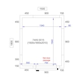 thumbnail of Chambre froide positive - 4 m³ - 1500x1800x2010 mm - Isolation 80 mm - Porte 700 mm - Combisteel