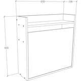 thumbnail of VCM Schreibtisch Dralis Weiß H. 60 x B. 60 x T. 20 cm