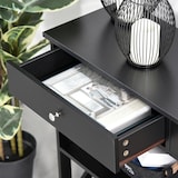 thumbnail of HOMCOM Consola de Entrada Mesa Hall com 2 Gavetas e 2 Prateleiras Inferiores Mobiliário Moderno Base Elevada Anti-Inclinação 100x30.5x80 cm Preto