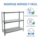 thumbnail of SimonRack Metallregal, 900x800x500 mm, 3 Ebenen, Metallboden, 180 kg Biegepunkt, Anthrazit/Verzinkt - Simonclick