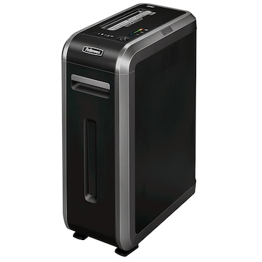 Fellowes Distruggidocumenti a frammento 125Ci, 20 fogli, per piccolo ufficio, cestino 53L, sicurezza P-4, Safesense e Anti inceppamento, nero, 4612002