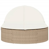 thumbnail of vidaXL Ligbed 2-persoons met kussens poly rattan beige