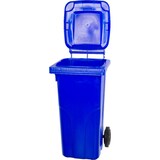 thumbnail of PROREGAL 2-Rad-Mülltonne, 120 Liter, HDPE Kunststoff, HxBxT 94,5x48x54cm, Blau, Mülltonne, Müllgroßbehälter, Mülleimer, Abfalltonne, Müllbehälter