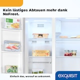 thumbnail of Exquisit Side-by-Side-Kühlschrank, Kühl-Gefrierkombination, NoFrost, Schnellgefrieren, 4-Sterne-Gefrieren, LED-Display, SBS46-040E inoxlook-az