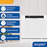 thumbnail of Exquisit Mini-Geschirrspüler, Tischspülmaschine, 55 cm breit, spülmaschine klein, ECO-Modus, GSP5508-030D weiss