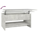 thumbnail of Mesa de centro madera contrachapada gris hormigón 80x50x40 cm