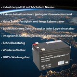 thumbnail of Multipower Blei-Akku MP12-12C Pb 12V/12Ah Zyklenfest Faston 6,3mm