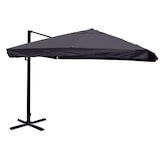 thumbnail of Gastronomie-Ampelschirm HWC-A96, Sonnenschirm, 3x4m (Ø5m) Polyester/Alu 26kg ~ Flap, anthrazit ohne Ständer