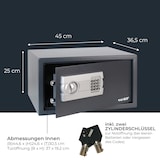 thumbnail of HMF Tresor mit Zahlenschloss für 15 Zoll Laptops und DIN A3 Dokumente, 45 x 25 x 36,5 cm, Anthrazit