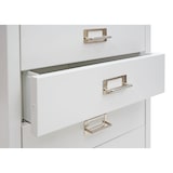 thumbnail of Contentor de rolos HWC-L49, armário de gavetas armário de arquivo em aço, metal 75x40x41cm 6 gavetas ~ branco