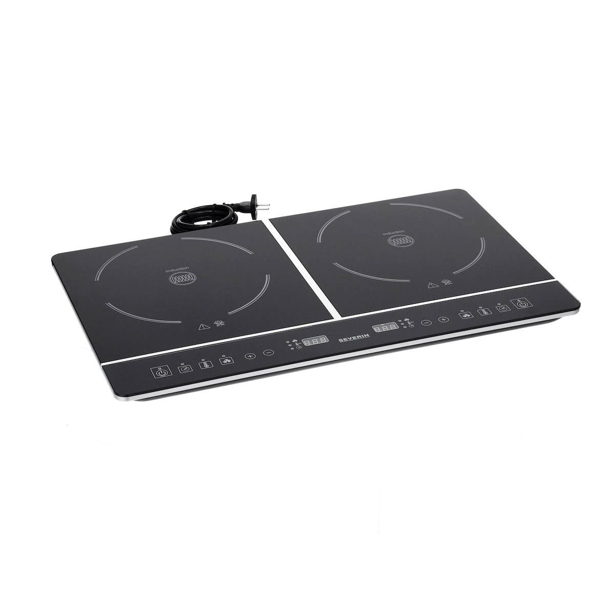 Severin DK 1031 Doppia piastra di cottura ad induzione,vetro,potenza: 3.400 W,base di cottura in vetro-ceramica,nero.