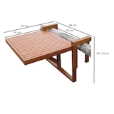 thumbnail of Balkontisch PADUA - Eukalyptus, Natur, 65x64x52cm | Gartentisch Balkon-Tisch Kleiner Tisch Terrassentisch Verandatisch