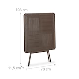 thumbnail of Relaxdays Gartentisch Holz-Optik, quadratisch, HBT: 74x78x78 cm, Balkontisch, Kunststoff, Metall, Outdoortisch, braun
