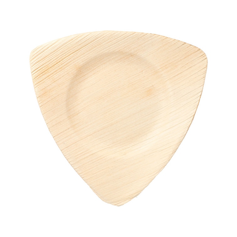 MONOUSO - Palmblatt Teller Dreieckig 15x13x1cm (25 Stück)