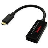 thumbnail of ROLINE USB Typ C - DisplayPort, v1.2, bidirektionaler Kabel-Adapter, ST/BU, 0,2 m