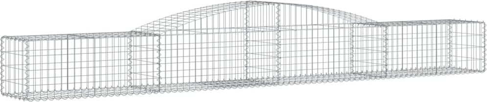 vidaXL Gabionen mit Hochbogen 15 Stk. 400x50x40/60cm Verzinktes Eisen