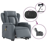 thumbnail of vidaXL Massagesessel mit Aufstehhilfe Elektrisch Grau Kunstleder