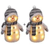 thumbnail of 2er Set Deko Schneemann LED Weihnachtsdeko Figur