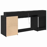 thumbnail of Bureau avec porte Chêne noir 200 x 55 x 91 cm Bois d'ingénierie Modèle Titan Panorama Stella