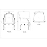 thumbnail of Fauteuil Apolline blanc,   et acajou -  Crème / Ivoire  Tissu Amadeus 59.00x67.00 cm