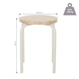 thumbnail of Taburete / taburete ALRANDA metal / MDF blanco / roble hjh LIVING