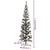 thumbnail of vidaXL Schlanker Weihnachtsbaum Schwarz 240 cm