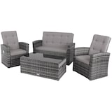 thumbnail of tectake Salon en rotin Bari - gris -404304