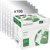 thumbnail of Paquete de 2500 Folios Navigator Universal A4 80gr + 100 Fundas Multitaladro Plástico para Folios, Paquete de Folios Din A4 - Ofituria