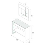 thumbnail of Dmora Mobile da ingresso Gilbert, Entratina con specchio, Mobile con cassetto e ripiano per entrata, 92x33h149 cm, Rovere e Noce