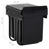 thumbnail of vidaXL Inbouwprullenbak uittrekbaar soft-close 20 L