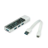 thumbnail of ROLINE Mobile USB 3.2 Gen 1 Hub, 4 porte, cavo di collegamento tipo A+C