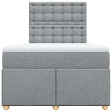 thumbnail of vidaXL Boxspringbett mit Matratze Hellgrau 120x190 cm Stoff
