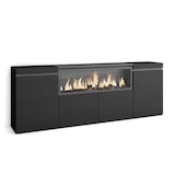 thumbnail of Dressoir, Opbergkast, Buffetkast, Sideboard, 208x35x75cm, 4 Deuren, Elektrische haard XXL, Moderne stijl, Zwart _ 416_11