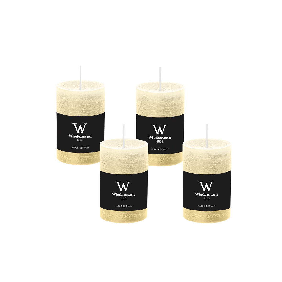 Rustik Marble Kerzen (durchgefärbt mit ASF) Bisquit 90 x 58 mm, 4 Stück