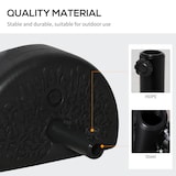 thumbnail of Outsunny Base de Pared para Sombrilla Soporte Semicircular de Parasol Rellenable de Arena 21 kg o Agua 18 kg para Patio 50x31x18 cm Negro