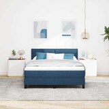 thumbnail of vidaXL Boxspringbett mit Kopfteil Blau 140 x 200 cm Stoff
