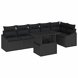 thumbnail of vidaXL Garten-Sofa-Set mit Kissen mit Speicher 7 pcs Schwarz