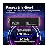 thumbnail of Crucial - P310 - Ssd Interne - 4 To - Pcie Gen4 Nvme M.2 - Vitesse Lecture Jusqu'a 7100 Mo/s - Ct4000p310ssd8
