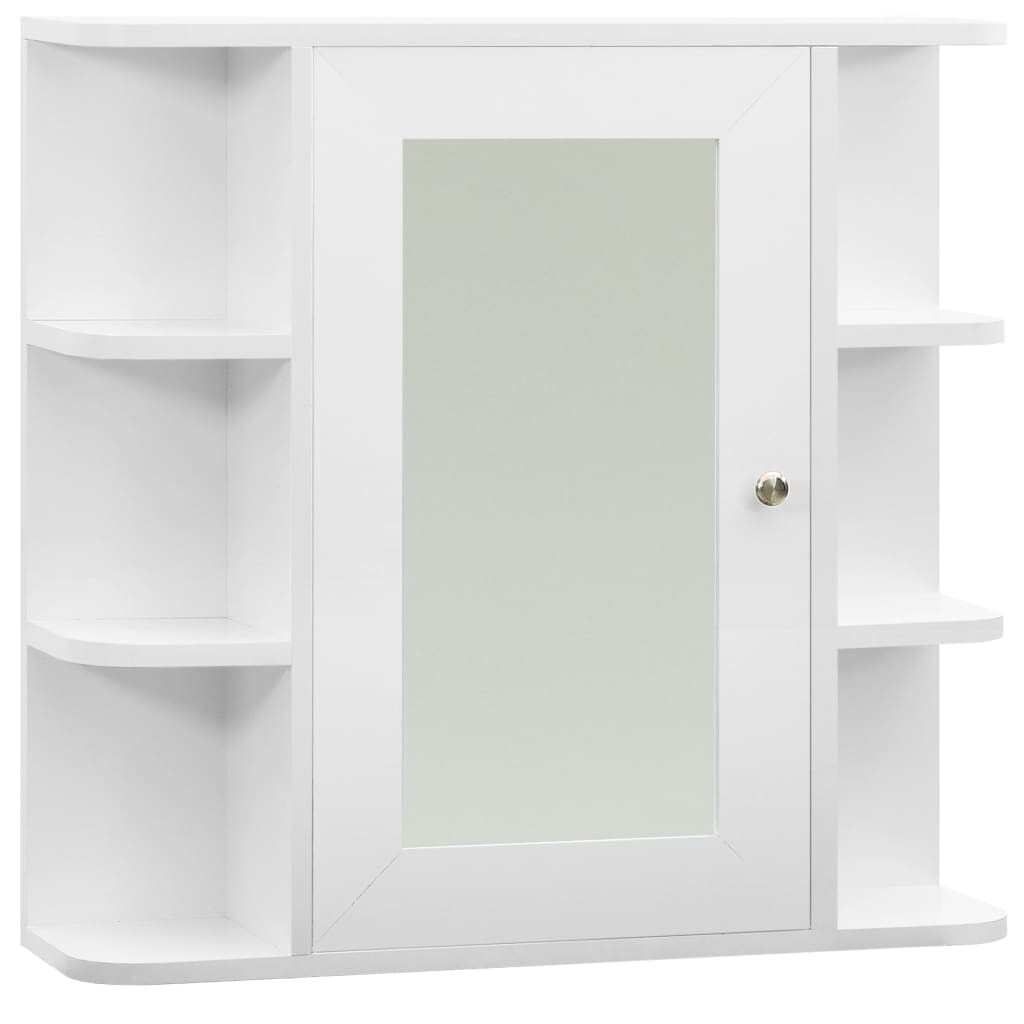 Helloshop26 - Badezimmerspiegelschrank 66 x 17 x 63 cm weißes MDF 02_0006718