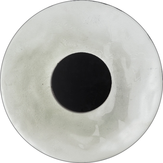 SOLARIS – Design-Wandleuchte 12 W 3000 K Schwarz mit geräuchertem Hammerschlagglas, CRI90, Phasenschnitt dimmbar – Rossini Group
