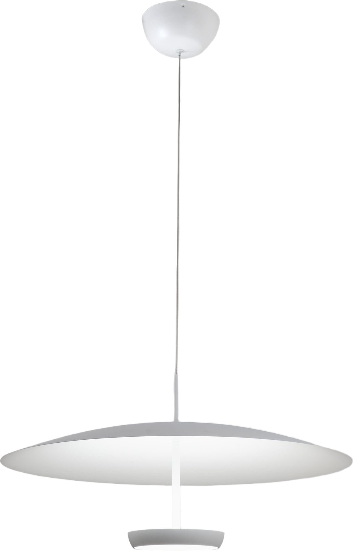Yuko LED-Pendelleuchte 40 W 3200 lm 3000 K dimmbar, Metall- und Methacrylat-Gestell, Weiß - Yuko