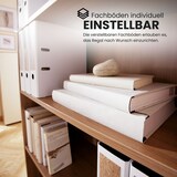 thumbnail of bümö Regal weiß, Standregal aus Holz für 3 Ordnerhöhen - Bücherregal klein 80 cm breit, Aktenregal für Ordner & Bücher, kleines Büroregal, Holzregal,