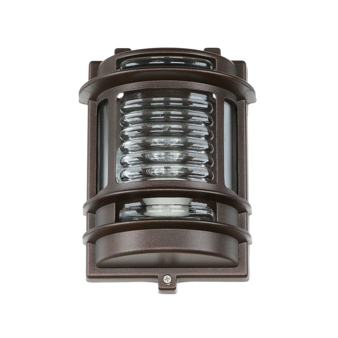 Außenwandlampe GRACIA Rostbraun Antik E27 max. 18W aus Messing und Glas LE89306