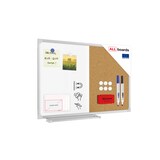 thumbnail of ALLBoards Kombitafel Whiteboard + Kork 60x40cm,  Alurahmen