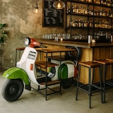 thumbnail of Biscottini Consolle Bar 180x75x115 cm - Consolle a forma di vespa - Consolle in legno e ferro - Credenza Vintage - Credenza ingresso - Mobile da TV
