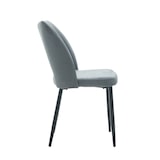 thumbnail of METRO PROFESSIONAL Silla de restaurante tapizada Salto, set de 2, acero/poliéster, gris/negro