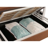 thumbnail of Schlafsofa HWC-M83, Schlafcouch Couch Sofa, Schlaffunktion Bettkasten Liegefläche, 130x185cm ~ Stoff/Textil braun